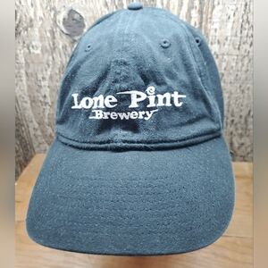 Lone Pint Brewery Black Adjustable Snapback Hat Cap One Size Embroidered Unisex